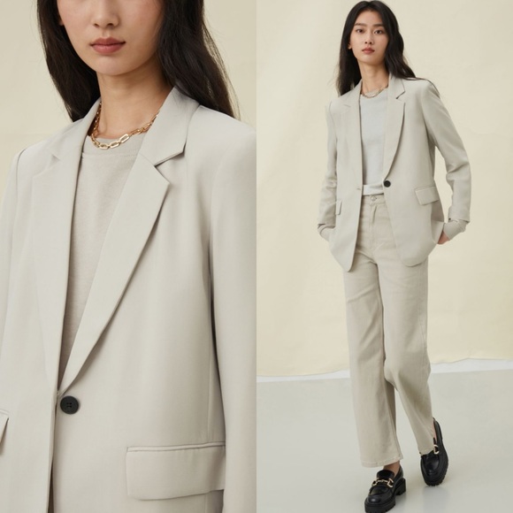 H&M Single-Breasted Jacket in Light Beige - Picture 2 of 10